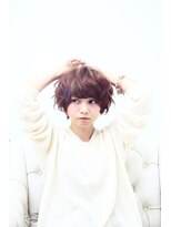 イグレックビス(igrek bis)&nbsp;IGREKBISジグザグバング×ブルージュ×3Ｄカラー×ミニマムボブ