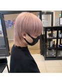 ハイトーンカラー/透け感/ピンクシルバー
