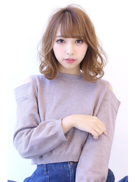 オーロ(ORO) 20代30代40代50代メルティカラーミディアムくびれヘア