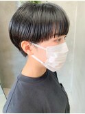 マッシュショート、ブルーブラック、マニッシュショート