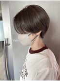 ハンサムショート×ダークグレージュ 【福岡聖容】