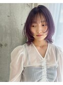ラベンダーカラー/バイオレット/ウルフカット/レイヤーカット