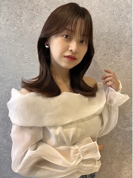 アース 三軒茶屋店(HAIR&MAKE EARTH) 三軒茶屋_レディース_セミロング_ブラウン_韓国巻き_ブラウン_