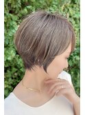 10代20代30代40代50代前髪　王道ショートボブ　藤沢3