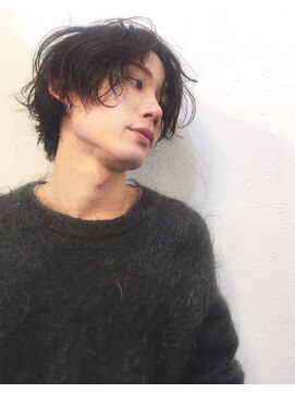 アットラブ バイ ベル(at'LAV by Belle) メンズミディアム　質感で攻める☆洗いざらしのセミウェットボブ