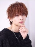 【ショートウルフMIXパーマ】無造作束感