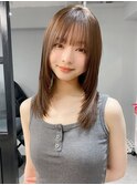 小顔 美髪 レイヤーカット イメチェン ワイドバング"