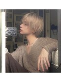 ホワイトベージュ×マッシュ