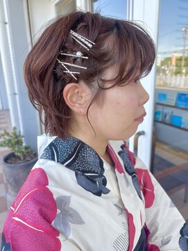 ヘアドレス ルチュラ(Hair dress LucuLa) 【ルチュラ折戸】ショートヘアアレンジ×浴衣