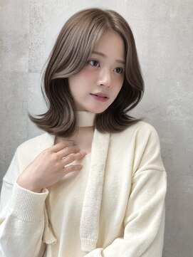 ラベル 渋谷(LAVEL) マロンベージュミディアムレイヤー韓国風巻き髪質改善渋谷