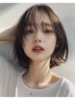 オンク 新宿(onk)&nbsp;黒髪/グレーベージュ/レイヤーロング/前髪パーマ[新宿駅]