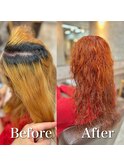 白髪ぼかし(オレンジ)白髪キレイにマイナス10歳