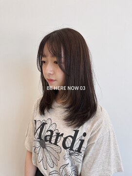 ビーヒアナウ N゜03 金沢駅西店(BE HERE NOW) 【韓国ヘア/レイヤーカット/ブラウンカラー】