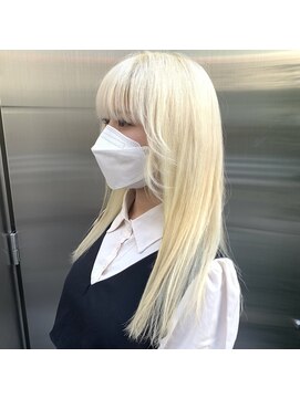 インク 渋谷(INK.) 抜きっぱなしブリーチ×韓国風顔まわりレイヤー