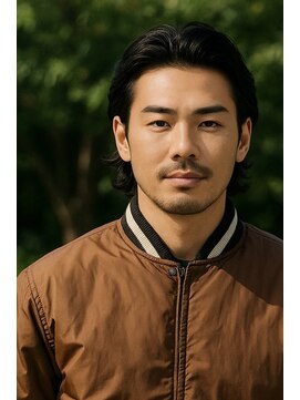 にもう ブルーブラック 韓国マッシュ フェザーパーマ