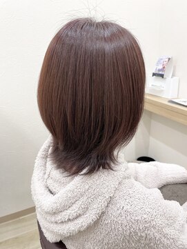 リトルストーン(little stone) ミディアム/外ハネ/レイヤー/ピンクベージュ/ピンクブラウン