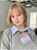 外ハネボブ 顔まわり小顔カット