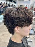 シャドウパーマ/無造作パーマ/メンズマッシュ