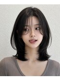 ミディアムレイヤーcカール【10代20代トレンド韓国ヘア】