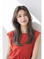 アッシュ 学芸大学店(Ash)&nbsp;ロング/大人女性/グレージュ/髪質改善/白髪ぼかしハイライト