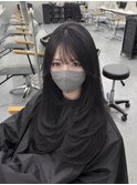 小顔韓国風レイヤー×黒髪