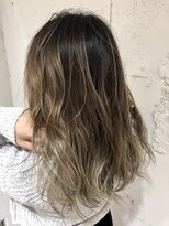 エイト 福岡天神店(EIGHT fukuoka)&nbsp;【EIGHT福岡】nabe_long_バレイヤージュプラチナベージュ★