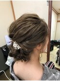 編み込みルーズアップ