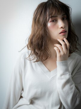 カバーヘアアンドスパ ブリス 浦和(COVER HAIR&SPA bliss) 透け感カーキベージュカーリールーズヘアx浦和20代30代40代