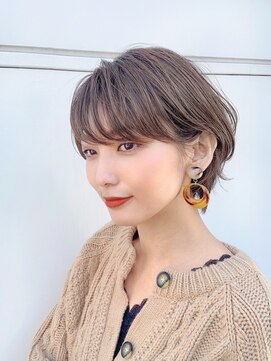 ラミ(L'ami) 【東 純平】大人可愛い レイヤーショート グレージュカラー