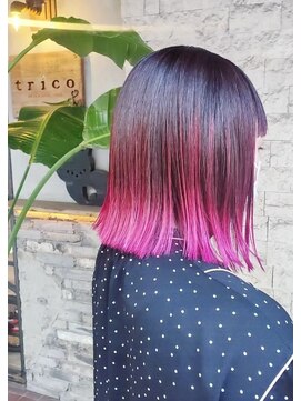 トリコ ヘアアンドケアスペース(trico hair&care space) ピンクグラデーション♪