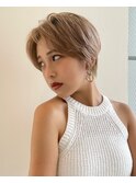 丸み 抜け感 可愛い 韓国風 おしゃれ 大人 くびれショート