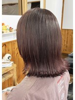 ヘアメイクエイト 丸山店(hair make No.8) << 担当 : AYAKA >> ミディアムボブ×チェリーレッド