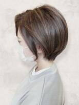 ヴァンクラウド ローカス 奈良高の原(vent-cloud LOCUS) 透明感カラー★20代30代40代ハイライトグレージュ小顔ショート