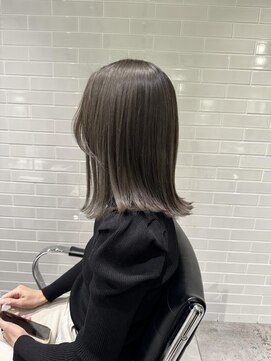 シェリ ヘアデザイン(CHERIE hair design) ミディアムボブ×オリーブグレージュ◎