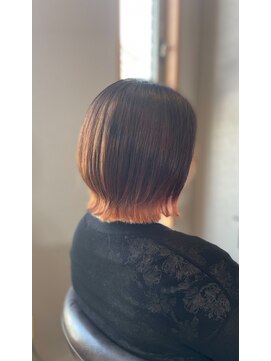ヘアーアンドケア マーレ(hair&care mare) パツッとしすぎない切りっぱなし風ショートボブ