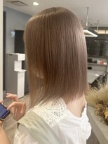 ルーブ トウキョウ(Loob. TOKYO)&nbsp;ハイトーンボブレイヤーカットブリーチダブルカラーベージュ韓国