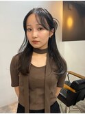 透明感♪髪質改善カラー小顔艶感ミディオリーブグレージュ