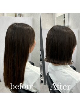 ヘアサロン ドットプラス 町田店(dot. plus) 【三輪 紗弓】ばっさりボブ