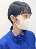 【松戸　石山】黒髪コンパクトショートワイドバング耳掛け