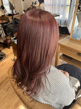 ジーナ 難波(Zina) ブリーチなしピンクカラー