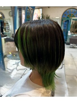 クローバー(CLOVER) umbrellaカラー☆ブラック×グリーン