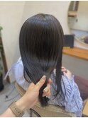 ダークグレージュ/質感再整カラー/ブリーチなし/横浜