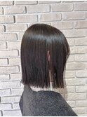 切りっぱなしボブ/髪質改善カラー