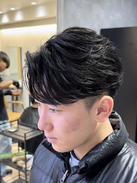 曲がる縮毛矯正専門店 バイ レイズ 名駅(曲がる縮毛矯正専門店 by RAYS) フェザーパーマフェザーショート刈り上げセンターパート h