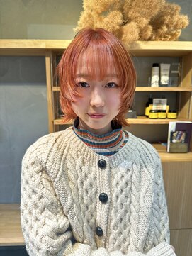 ヴィア 京都烏丸(Via) #オレンジベージュ#ミニウルフ#ショートウルフ