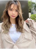 レイヤー フェミニンロング メルティーカラー 似合わせカット