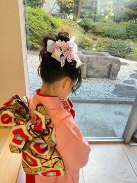 ふわふわお団子ヘア七五三