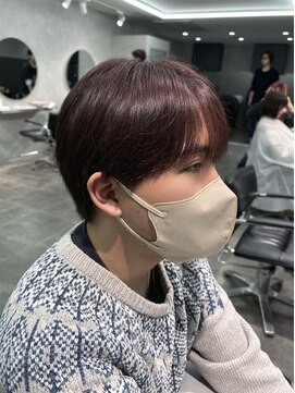 ジーニー 千葉(GENiE) パープルカラー/メンズダブルカラー/メンズマッシュ/大堰龍吾