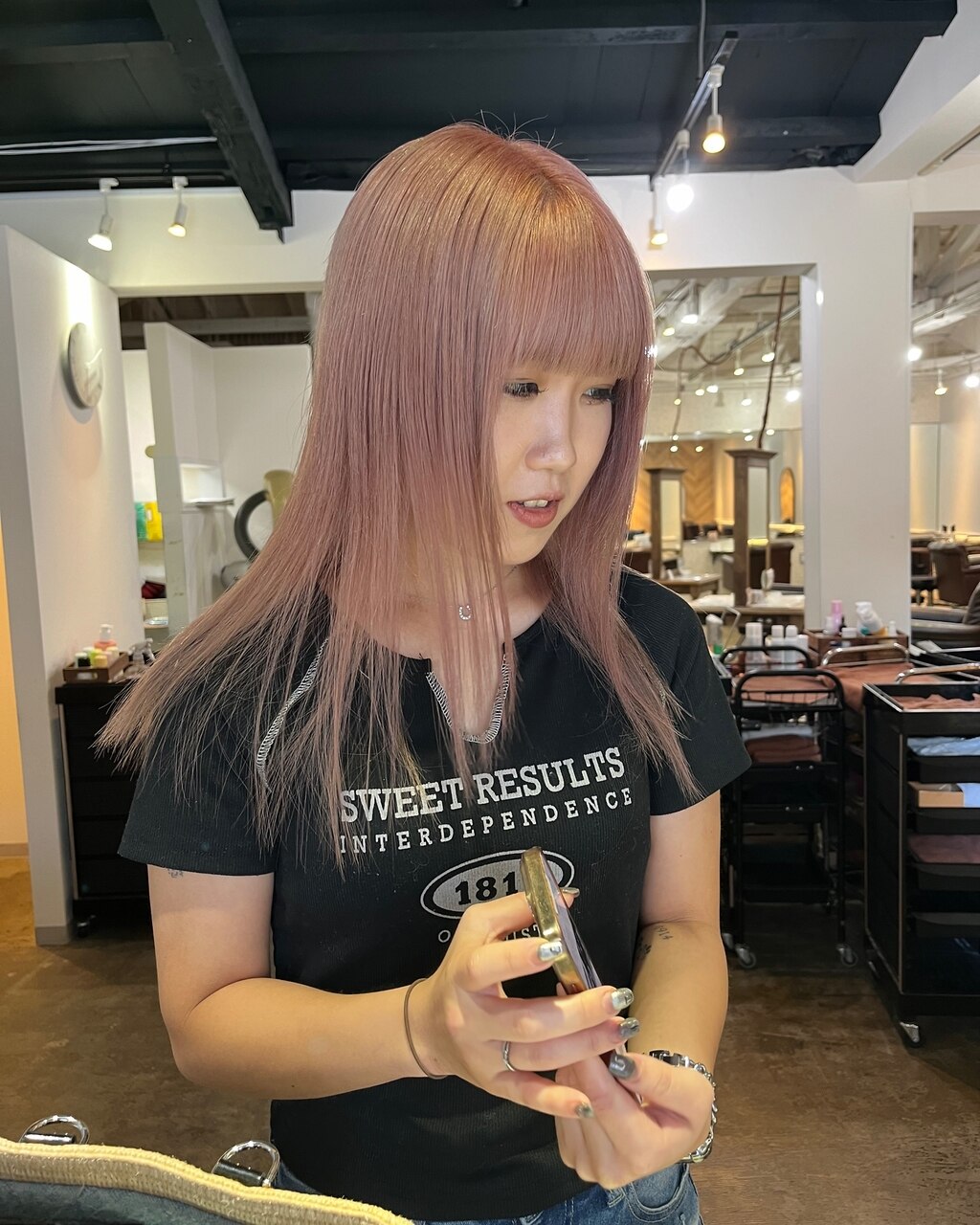 ピンクベージュ 6.9：L289467545｜フェリアあべの(FERIA)のヘア
