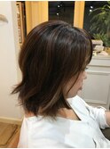 切りっぱなし風ボブ